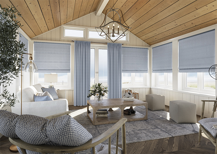 Shima Faux Silk, Sky - Made to Measure Curtains - Image 7